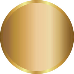 circle golden banner border shape