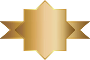 golden banner border shape ribbon