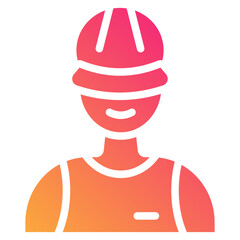 worker gradient fill icon