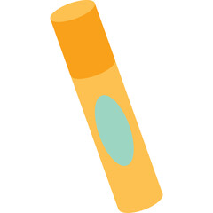Orange And Yellow Highlighter Marker With Teal Oval Label On Transparent Background