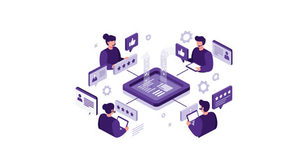 Customer Service Team Analyzing Data and Feedback.