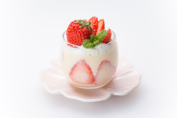 いちご甘酒プリン