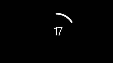 Loading bar with Countdown 20-0 animated on a black background.