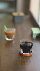 a cup of black coffee