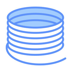 Cable Outline Blue Color Icon