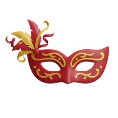 3d new year elements icon carnival mask