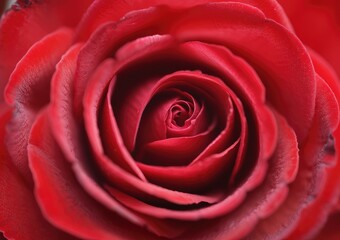 Close-Up of a Red Rose in Full Bloom