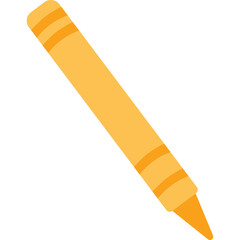Orange highlighter marker with stripes on a transparent background