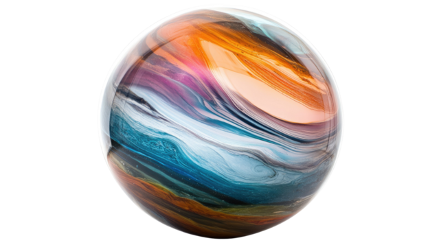 Transparent spherical glass object with smooth surface and clear reflection showing elegant round crystal shape isolated on white background