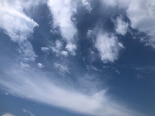 Blue sky and white clouds background