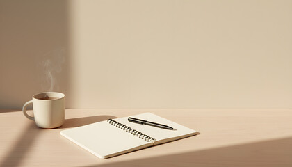 Minimal Workspace with Warm Light &mdash; Calm Focus Motivational Background