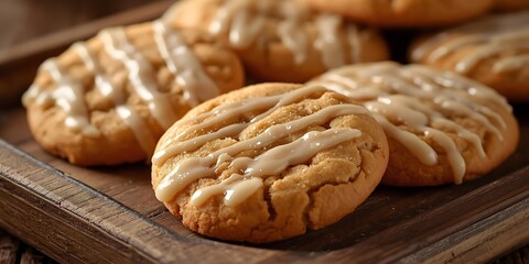 Freshly Baked Cookies with Icing in Inviting Setting