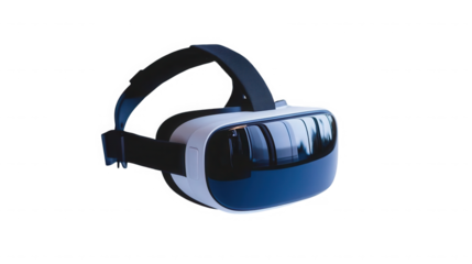 Virtual reality headset for immersive digital experiences on transparent background