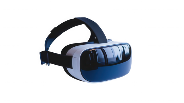 Virtual reality headset for immersive digital experiences on transparent background