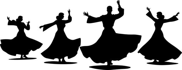 Mystic Whirl &ndash; Sufi Dervish Dance Illustration