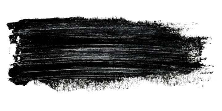 A textured black brushstroke with varying thickness, showcasing an artistic expression through bold lines and depth.