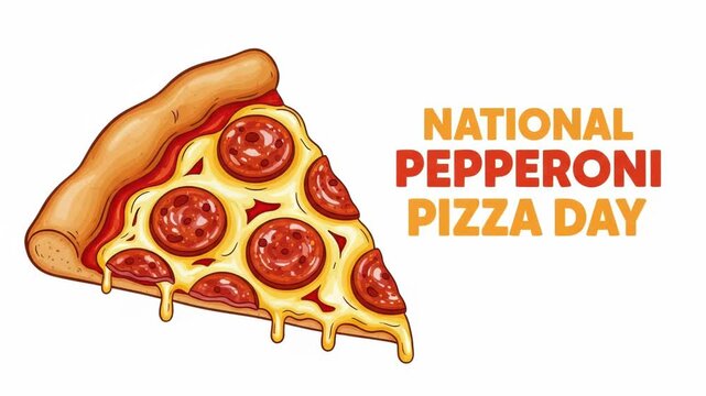 Slice of pepperoni pizza for national pepperoni pizza day