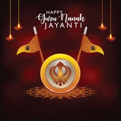 Happy gurpurab creative vector illustration