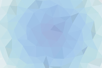 Soft polygon abstract background with gentle blue circular gradient and smooth low poly texture. Modern geometric design perfect for web, print, and elegant digital creative projects.