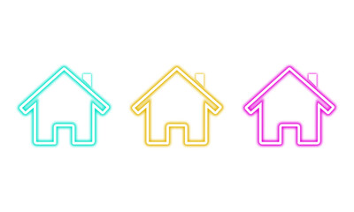 Smart Home Icon PNG Set — Colorful Transparent House Symbols for Technology Apps, Digital Interfaces, Real Estate UI Design