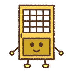 キャラクター風の単品アイコンイラスト　障子