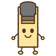 キャラクター風の単品アイコンイラスト　鉋