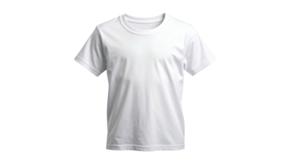 Plain white t-shirt isolated on a solid black background