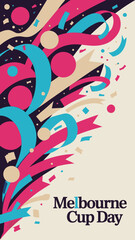 Melbourne Cup Day Trophy Geometric Vector Design