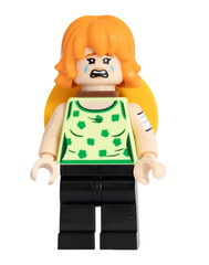 Obraz premium Dortmund - Deutschland 4. November 2025 - Lego Figur Nami weint der Serie One Piece - Studio Aufnahme 