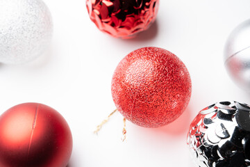 Red and Silver Christmas Ornaments