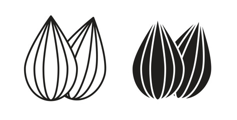 Almond icon for web and app. vector illustration eps