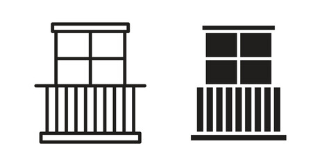 Balcony icon for web and app. vector illustration eps