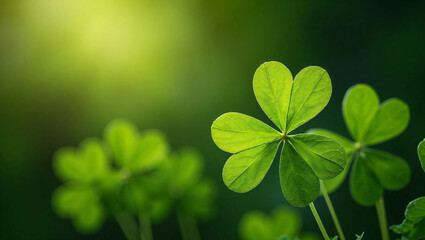 Vibrant Green Leaves Illuminated by Golden Sunlight in a Lush Garden