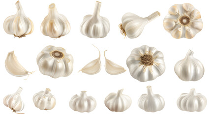 Garlic, cutout, transparent image, PNG image