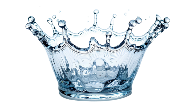 Water crown splash, translucent, symmetrical
