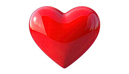 Shiny red heart isolated on black. Bold and romantic symbol