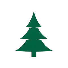 Fototapeta premium Single Simple christmas pine tree silhouette, minimal Christmas tree vector for festive designs, christmas, decoration, christmas tree, illustration, season, symbol, december