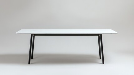 Modern White Marble Dining Table in Studio