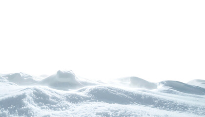 Snowdrifts in stark contrast against a black backdrop
