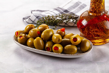 Greek olives stuffed red pepper