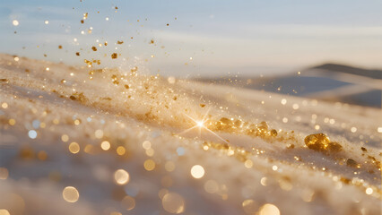 Fototapeta premium GoldenSandSparklesDesert