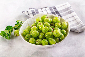 Ripe sweet juicy green gooseberry