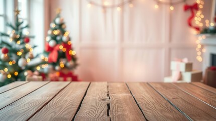 Christmas background holiday celebration festive season xmas tree gifts presents decoration winter new year family joy wood