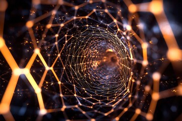 grid hexagonal modern creative trending dark structure background 3d-illustration.