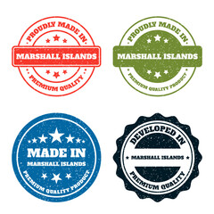 Obraz premium Marshall Islands Made In Premium Quality Product Label Stamps