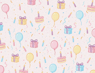 birthday seamless pattern