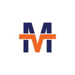 M and v logo icon