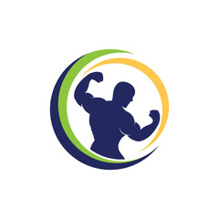 Fitness gym logo icon