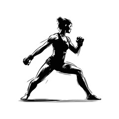 MMA Fighter Stance, Silhouette Design