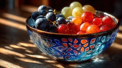 Assorted Grapes in a Decorative Bowl

Category Food